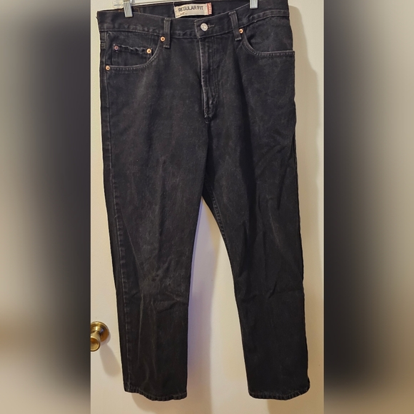 Levi's 505 Jeans 100% Cotton Black Men's Size 34x29 - Picture 1 of 14